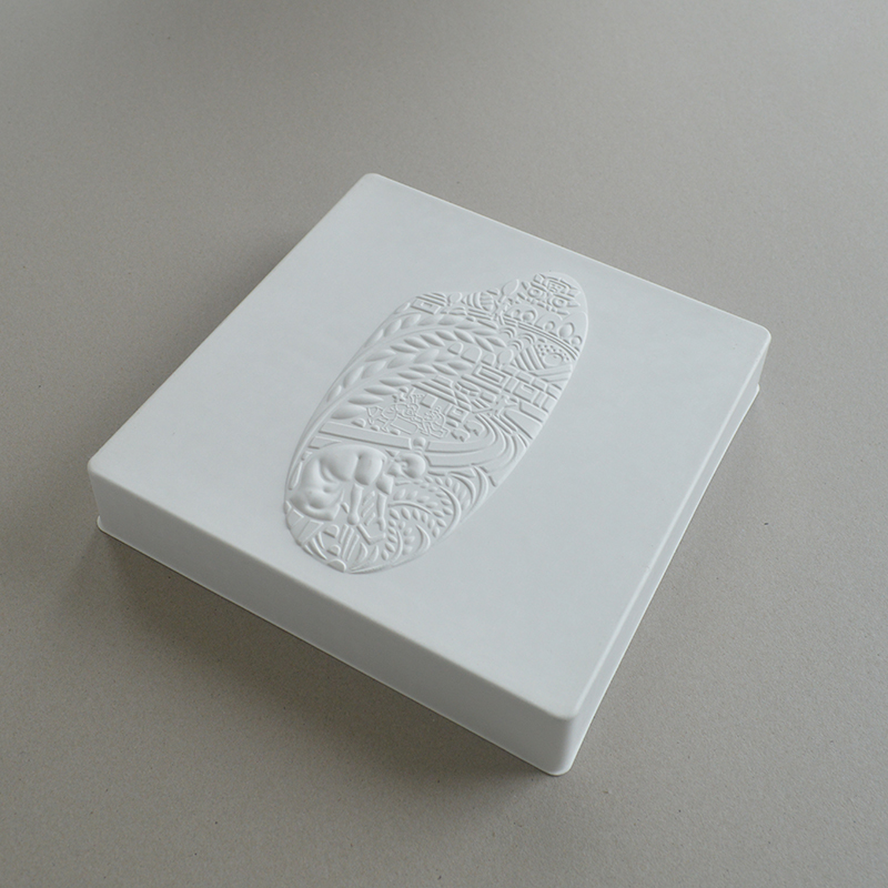 Cosmetic box white sugarcane pulp wet pressed paper holder