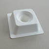 Cosmetic box white sugarcane pulp wet pressed paper holder