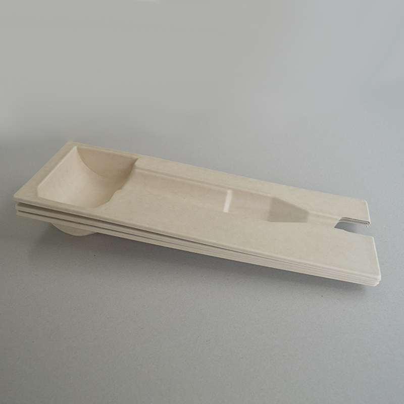 Cosmetic box white sugarcane pulp wet pressed paper holder