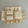 Cosmetic box white sugarcane pulp wet pressed paper holder