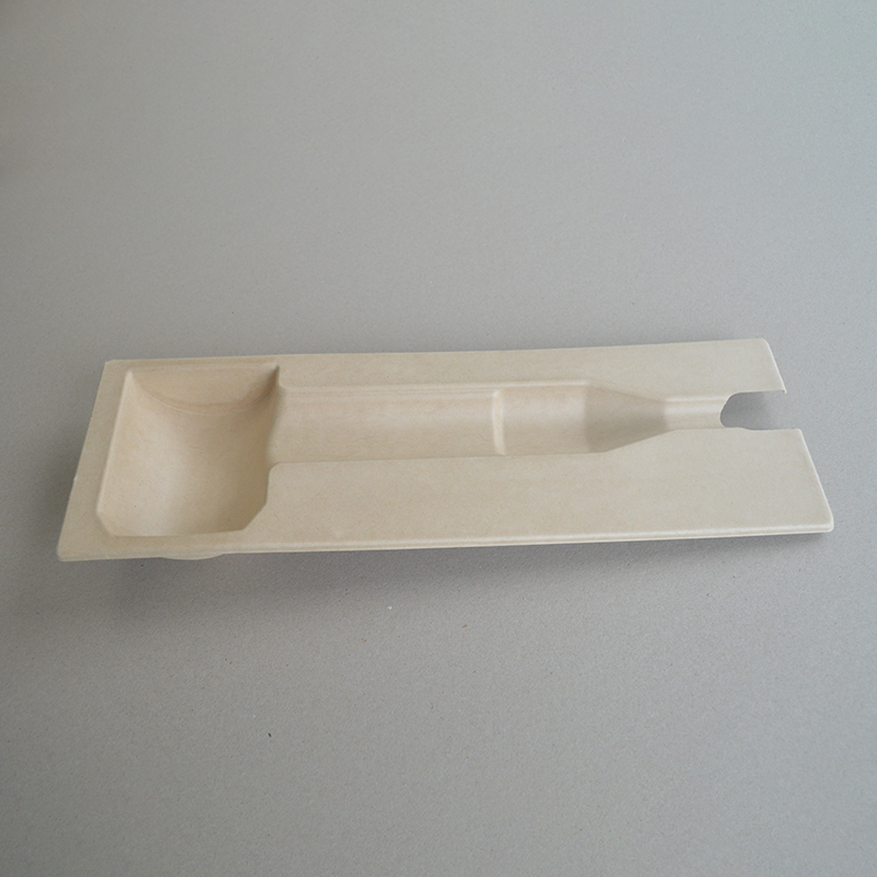 Cosmetic box white sugarcane pulp wet pressed paper holder
