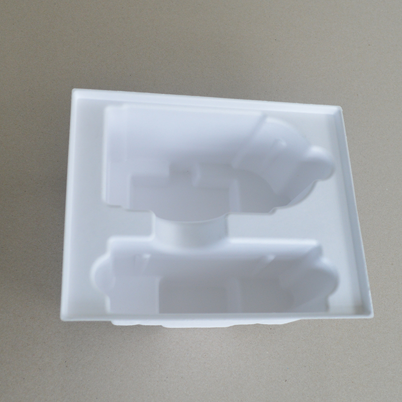 Cosmetic box white sugarcane pulp wet pressed paper holder
