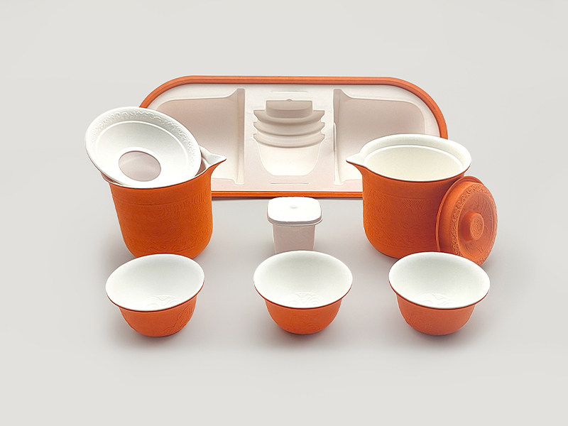 Teacup Color Wet Pressed Paper Tray Packaging Box