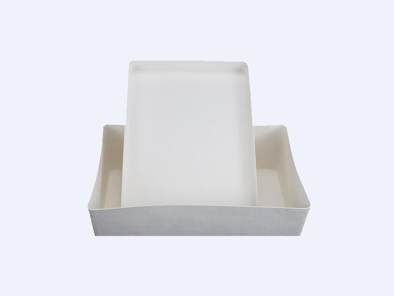Mask White Environmental Protection Wet Pressed Paper Tray Packaging Box Customized
