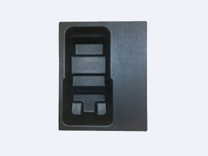 Black wet pressed paper tray lined packaging