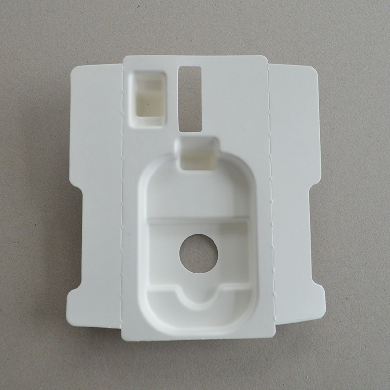 Cosmetic box white sugarcane pulp wet pressed paper holder
