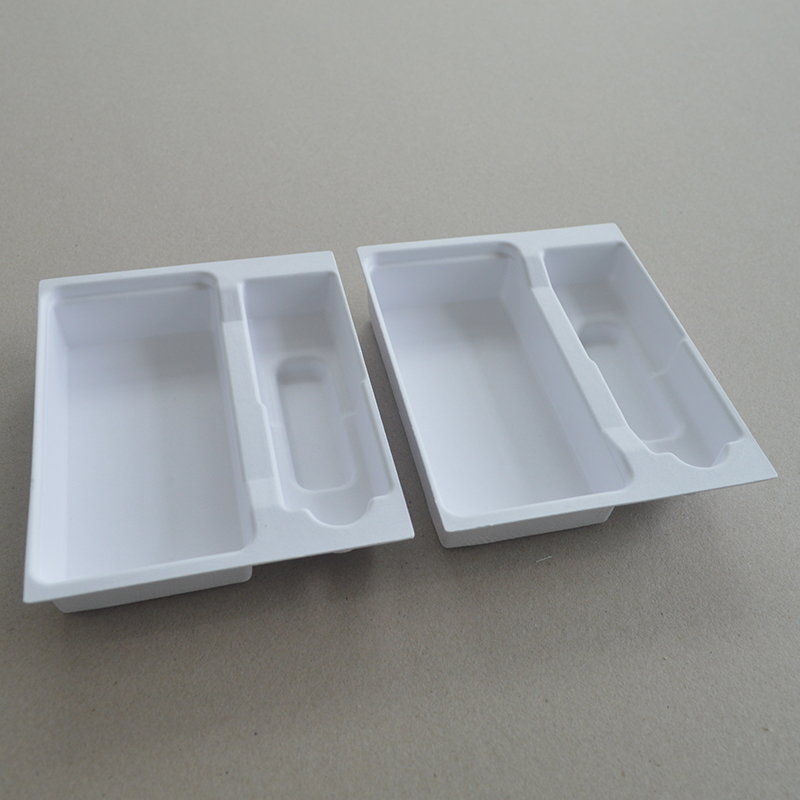 Cosmetic box white sugarcane pulp wet pressed paper holder