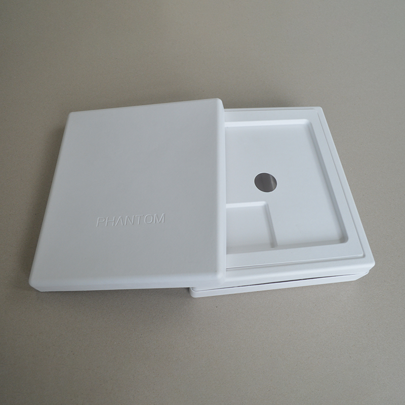 Cosmetic box white sugarcane pulp wet pressed paper holder