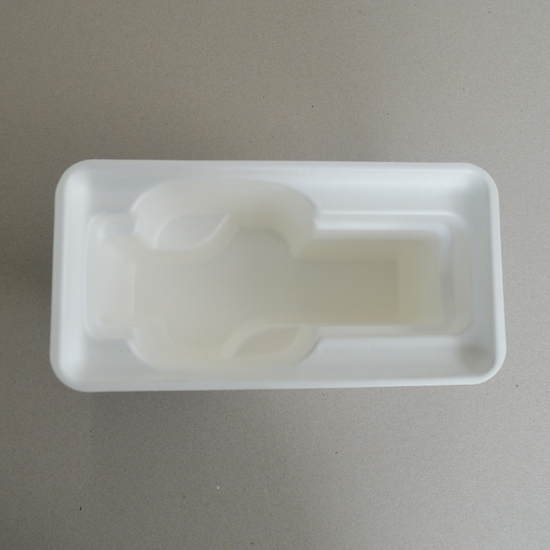 Cosmetic box white sugarcane pulp wet pressed paper holder