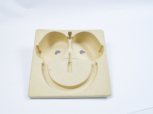 Raw wood pulp wet pressed paper tray