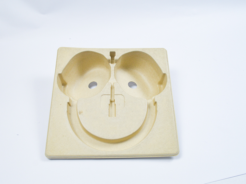 Raw wood pulp wet pressed paper tray