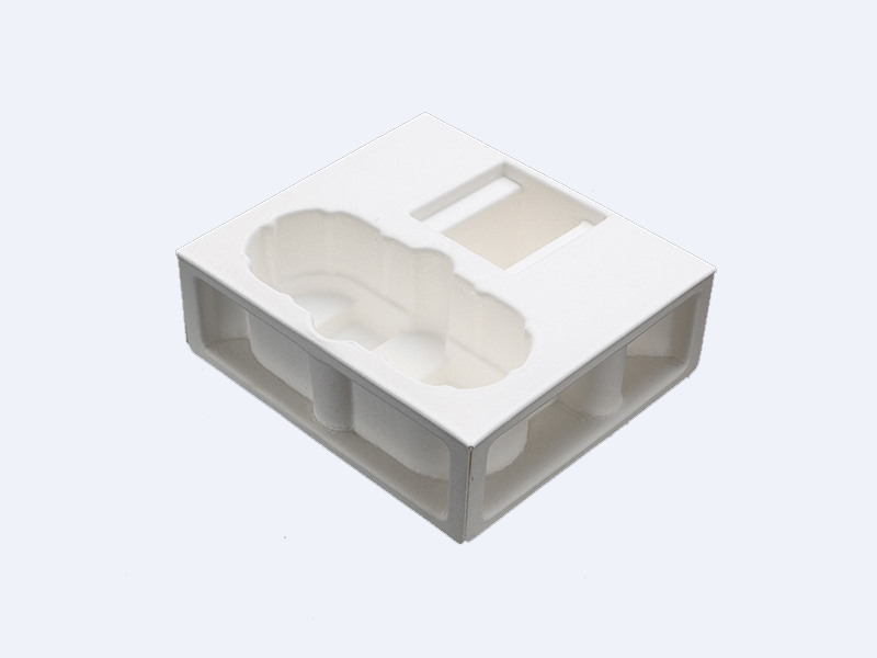 Toy wet pressed sugarcane pulp inner tray packaging pulp molding