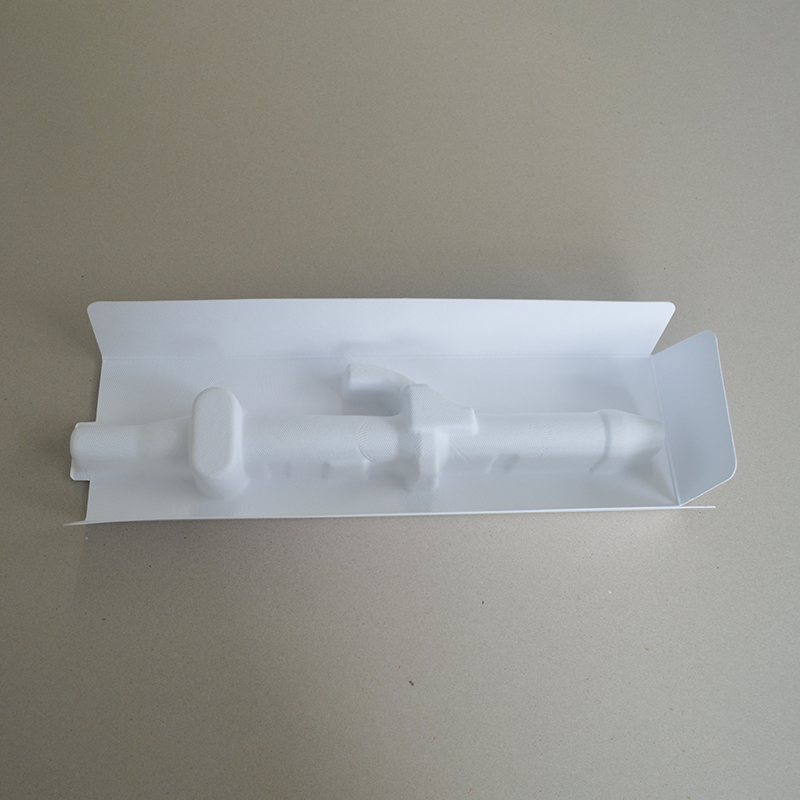 Cosmetic box white sugarcane pulp wet pressed paper holder