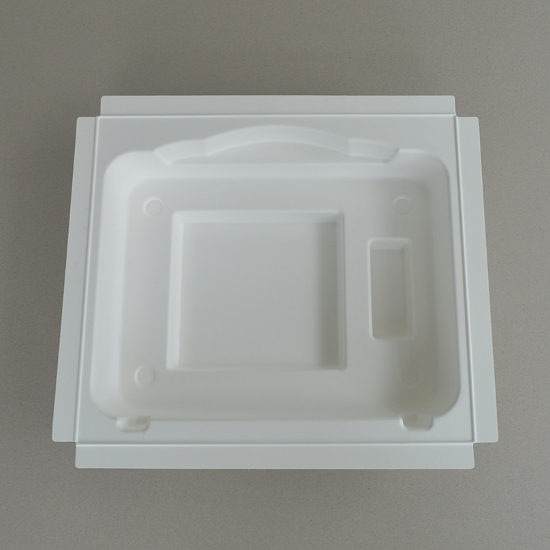 Cosmetic box white sugarcane pulp wet pressed paper holder