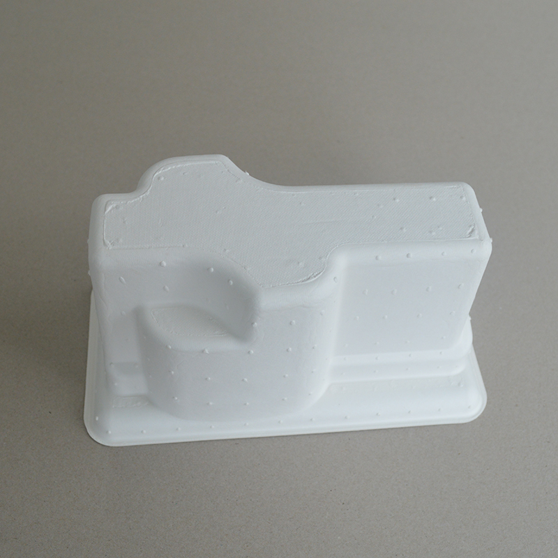 Cosmetic box white sugarcane pulp wet pressed paper holder