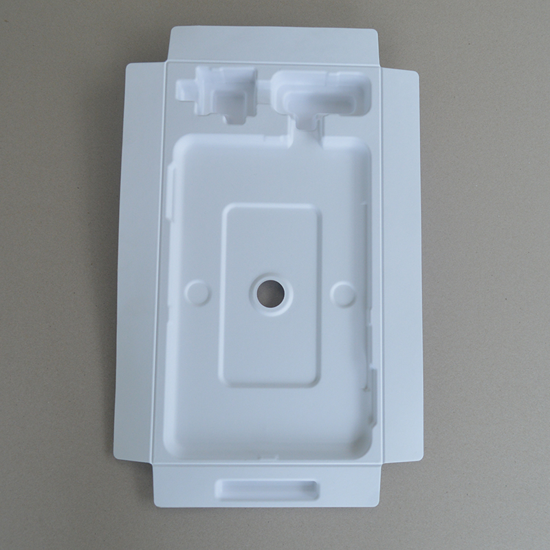 Cosmetic box white sugarcane pulp wet pressed paper holder
