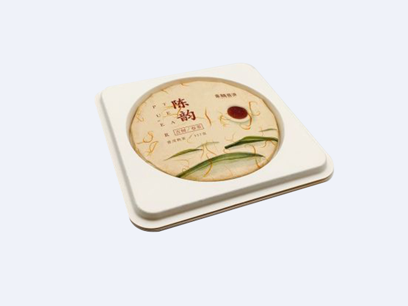 Pu'er Tea Gift Box White Wet Pressed Paper Tray Packaging