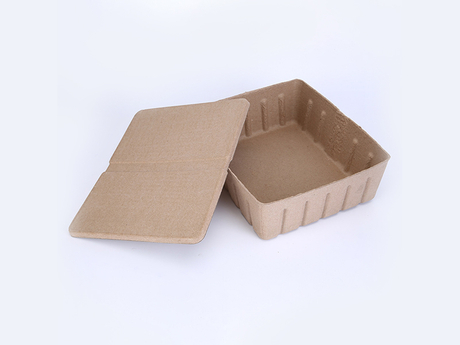 Packaging box yellow dry-pressed paper tray
