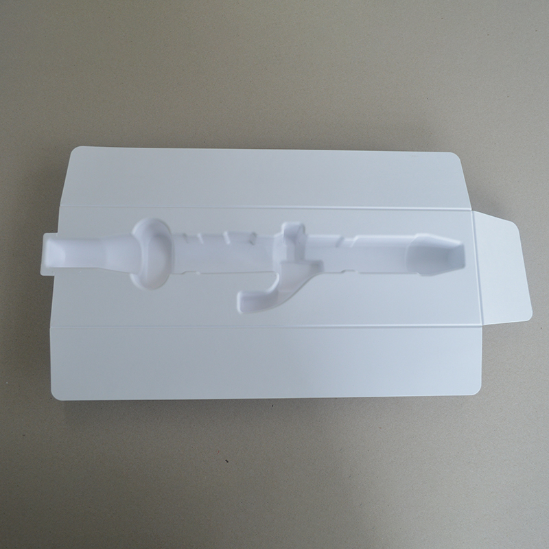 Cosmetic box white sugarcane pulp wet pressed paper holder