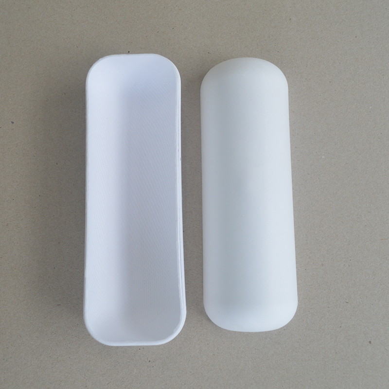 Cosmetic box white sugarcane pulp wet pressed paper holder