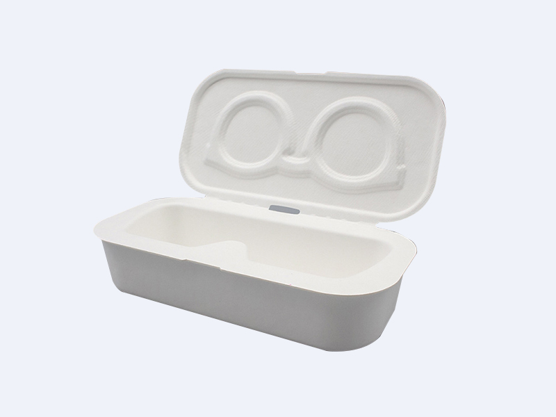 Glasses case white wet pressed paper tray
