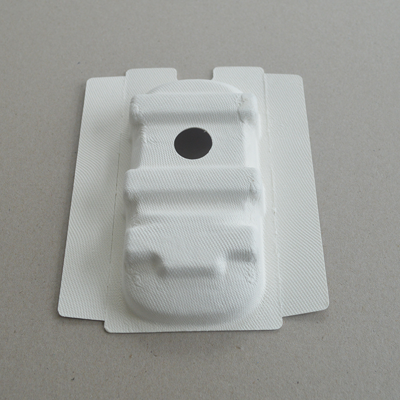 Cosmetic box white sugarcane pulp wet pressed paper holder