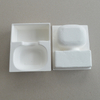 Cosmetic box white sugarcane pulp wet pressed paper holder