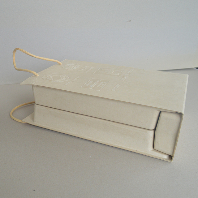 Cosmetic box white sugarcane pulp wet pressed paper holder