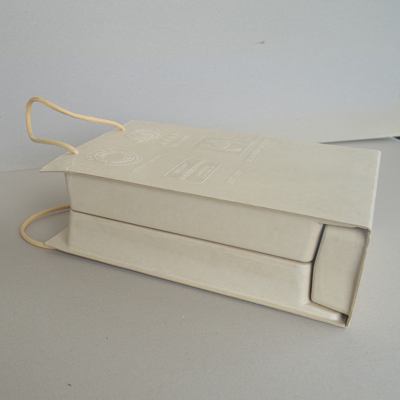 Cosmetic box white sugarcane pulp wet pressed paper holder