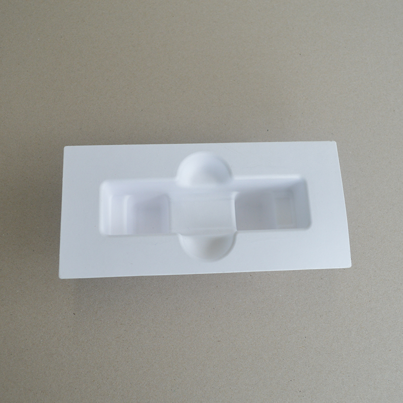 Cosmetic box white sugarcane pulp wet pressed paper holder