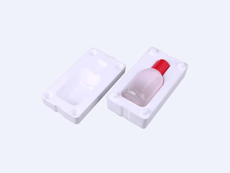 Perfume Bottle White Wet Pressed Paper Holder Customized Packaging Box