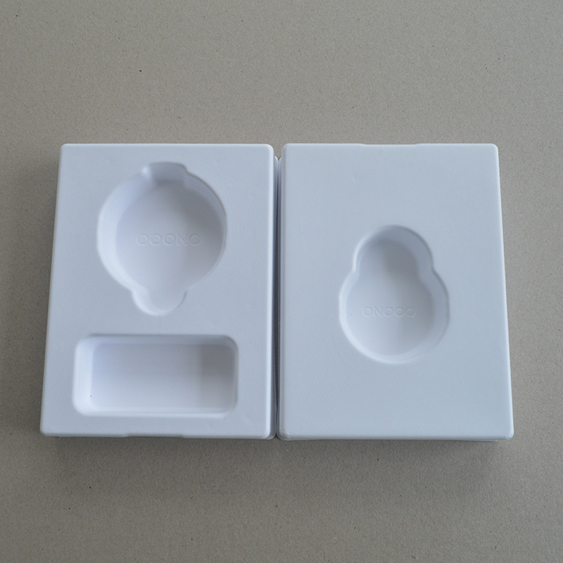 Cosmetic box white sugarcane pulp wet pressed paper holder