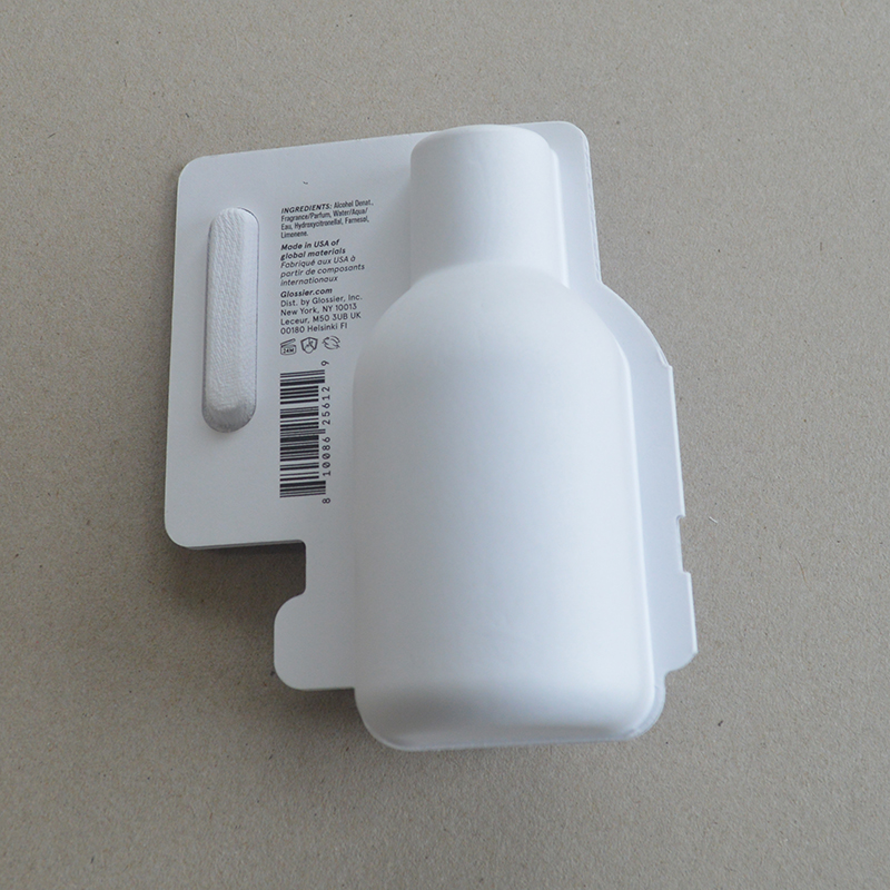 Cosmetic box white sugarcane pulp wet pressed paper holder