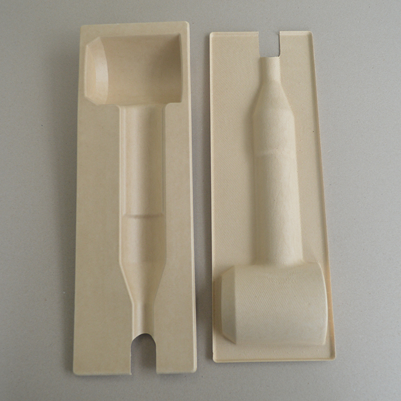 Cosmetic box white sugarcane pulp wet pressed paper holder