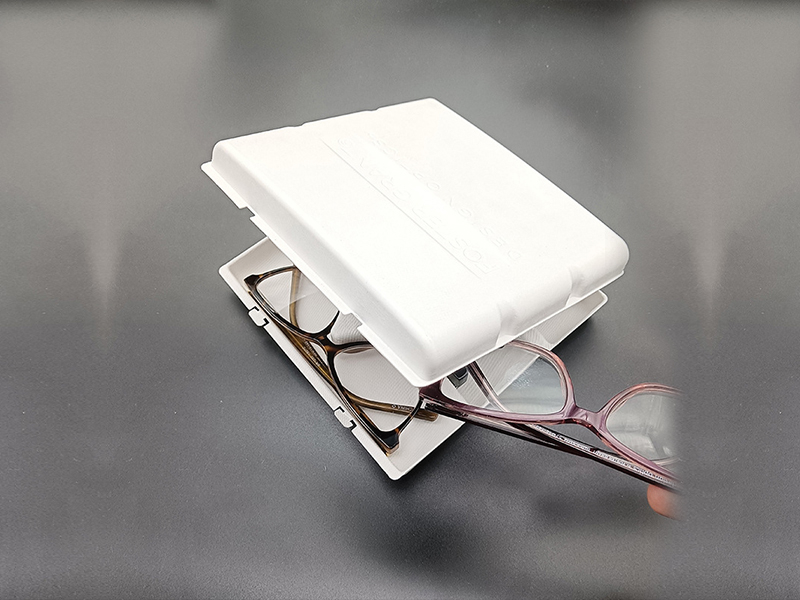 Glasses Case White Wet Pressed Paper Holder Pulp Molding