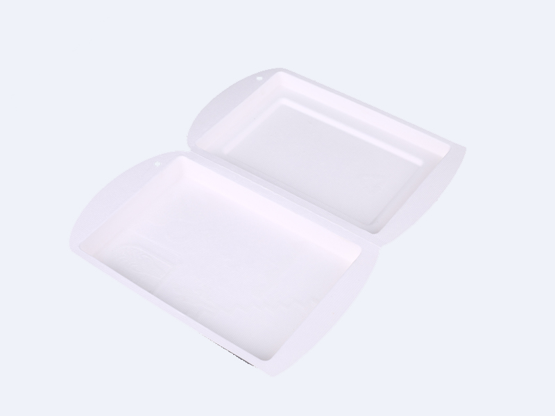 Mask white wet pressed sugarcane pulp degradable eco-friendly packaging inner tray