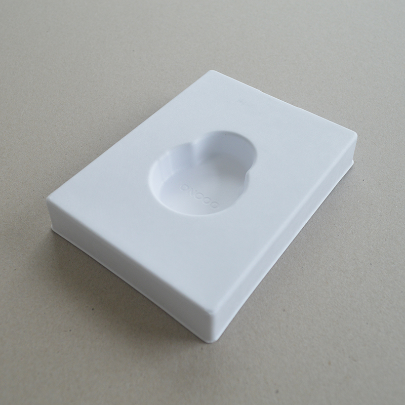 Cosmetic box white sugarcane pulp wet pressed paper holder