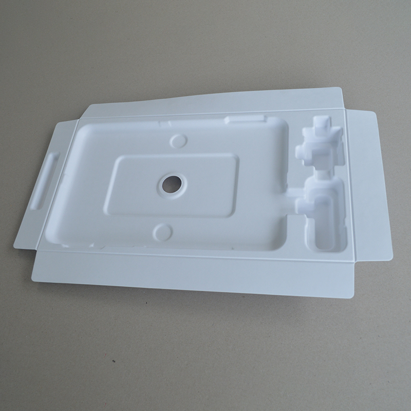 Cosmetic box white sugarcane pulp wet pressed paper holder