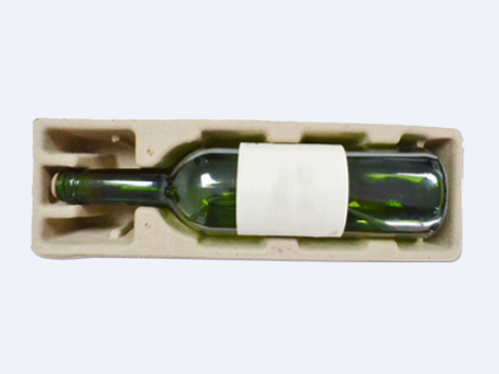 Wine paper tray white dry-pressed paper-plastic environmentally friendly packaging