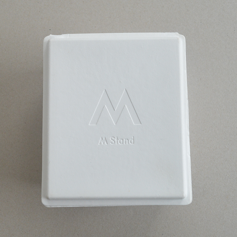 Cosmetic box white sugarcane pulp wet pressed paper holder