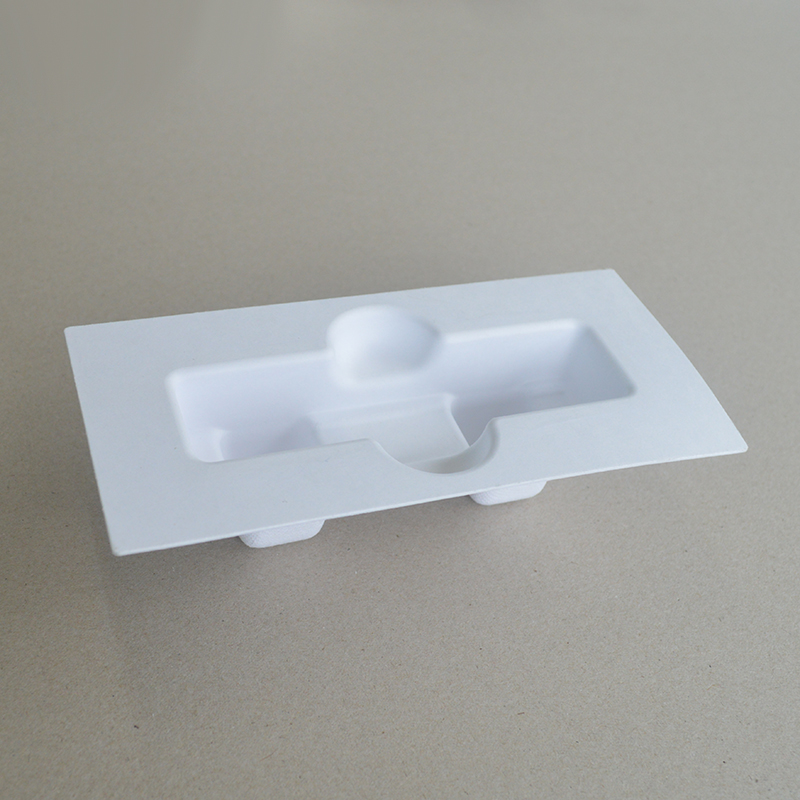 Cosmetic box white sugarcane pulp wet pressed paper holder