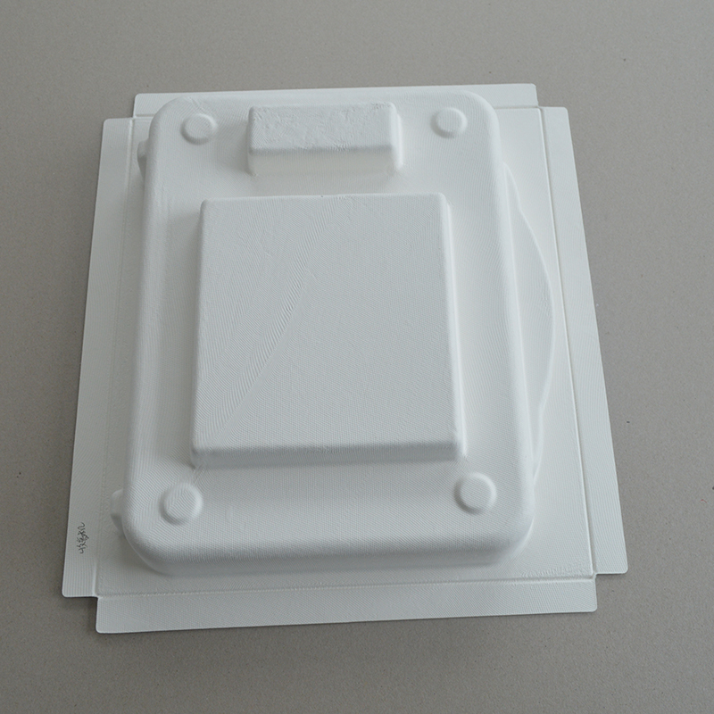 Cosmetic box white sugarcane pulp wet pressed paper holder
