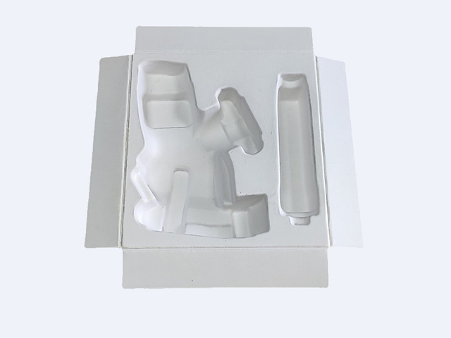 White Wet Pressed Paper Tray Packaging for Game Consoles